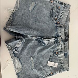 GAP Light Blue Distressed Jean Shorts